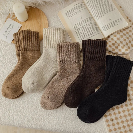 Knitted Wool Thermal Socks (5 pairs)