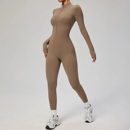 Cozy Fleece-Lined Zip-Up Jumpsuit